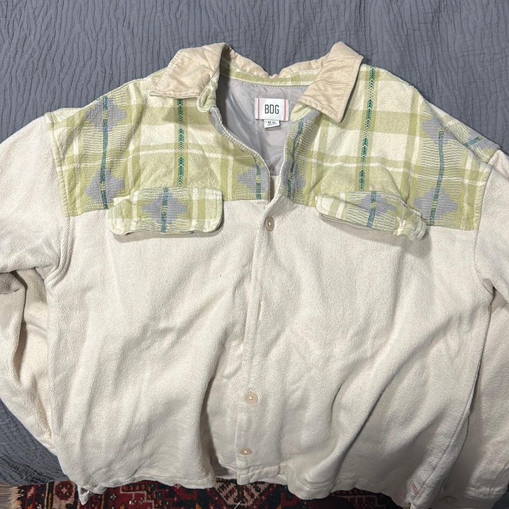 Urban Outfitters Flannel Light Coat